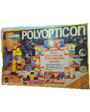 Polyopticon é um brinquedo fascinante. Suas lentes e prismas são os mesmos utilizados nos instrumentos ópticos de verdade. Através de simples encaixes, sem o uso de ferramentas, você irá montar 10 brinqued