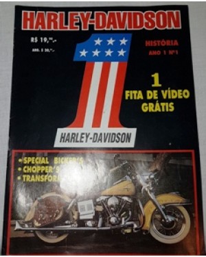  revista antiga harley davidson, revista, ano 1, número 1, acompanha poster, perfeito estado.